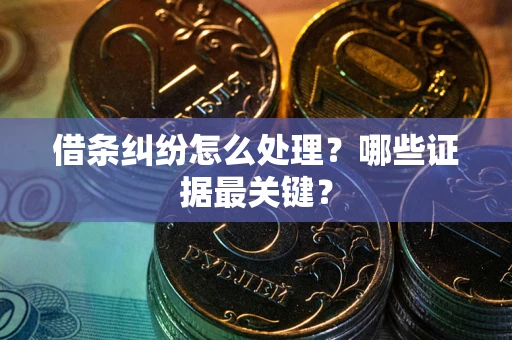 武汉借条纠纷怎么处理？哪些证据最关键？
