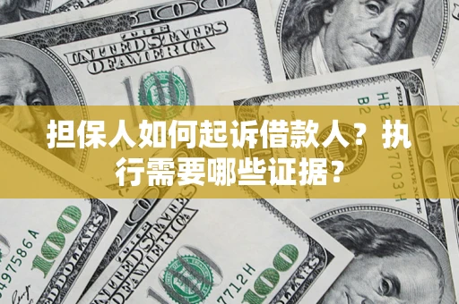 武汉担保人如何起诉借款人？执行需要哪些证据？