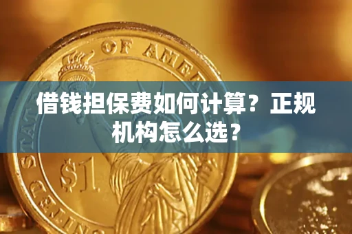 武汉借钱担保费如何计算？正规机构怎么选？