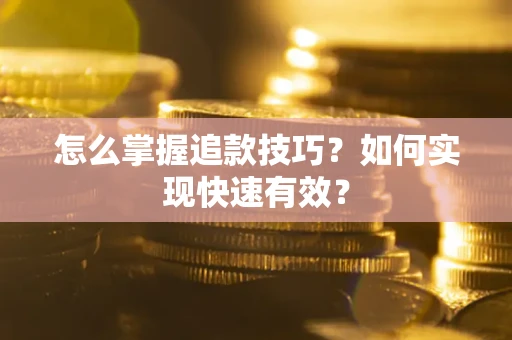 武汉怎么掌握追款技巧？如何实现快速有效？