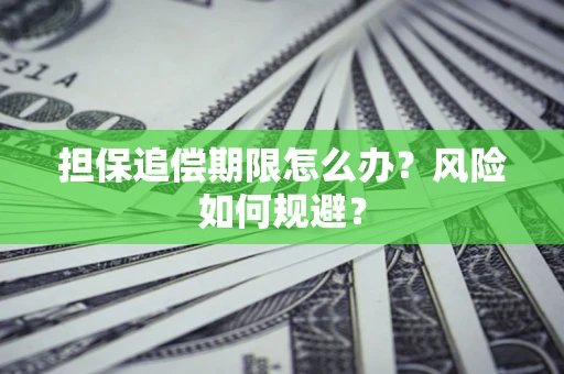 武汉担保追偿期限怎么办？风险如何规避？