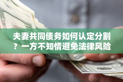 武汉夫妻共同债务如何认定分割？一方不知情避免法律风险必看！